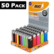 Bic Mini Lighter Assorted Colours 50 Pack
