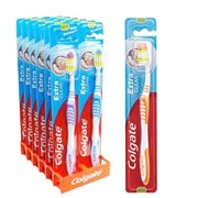 Colgate Extra Clean Medium Assorted Colours Toothbrush 12 Pack