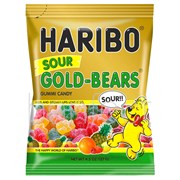 Haribo Sour Gold Bear Bag 127g  12 Pack