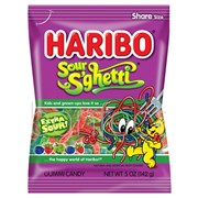 Haribo Sour Sghetti Bag 142g  12 Pack
