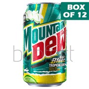 Mountain Dew Baja Blast Tropical Lime Soda Can 355ml  12 Pack