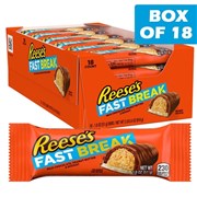 Reese Fast Break Chocolate Peanut Butter  Nougats Bar 51g  18 Pack