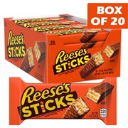 Reese Sticks Waffer Chocolate Peanut Butter Bar 42g  20 Pack