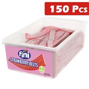 Fini Sour Strawberry Belt Tub 150 Pieces