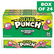 Sour Punch Candy Straws  Watermelon 57g  24 Pack