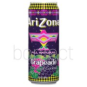 Arizona 680ml Can Grapeade Fruit Juice Cocktail  24 Pack