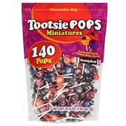 Tootsie Pops Miniatures Pops Assorted Flavors 140 Pieces