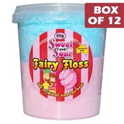 Sweet N Sour Fairy Floss bubblegum Tub 60g  12 Pack