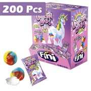 Fini Unicorn Balls Fizz Bubble Gum 200 Pieces