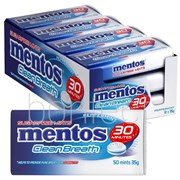 Mentos Clean Breath Mint  Peppermint 35g  12 Pack