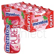 Mentos Pure Fresh Chewing Gum Bottle  Strawberry 30g  10 Pack