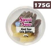 Sweet N Sour Tub  Giant Sour Cola Bottles 165g