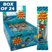 Sour Power Candy Straws  Blue Raspberry 50g  24 Pack