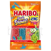 Haribo Sour Streamers Bag 142g  12 Pack
