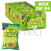 Rip Rolls Sour Candy Belt  Green Apple 40g  24 Pack