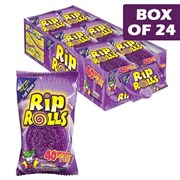 Rip Rolls Sour Candy Belt  Grape 40g  24 Pack