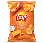 Lays Cheddar  Sour Cream Potato Chips 184g  12 Pack