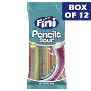 Fini Rainbow Shock Sour Pencil 100g  12 Pack