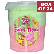 Sweet N Sour Fairy Floss Tub  Watermelon 60g  24 Pack