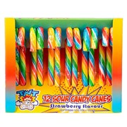 TNT Sour Candy Canes Strawberry Flavour 12g