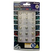 SAS Button Cell Batteries Assorted 18 Pack