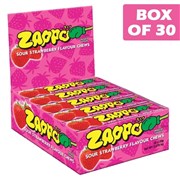 Zappo Sour Strawberry Chews 29g  30 Pack