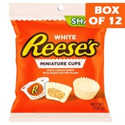 Reese White Chocolate Peanut Butter Miniature Cups 120g  12 Pack