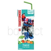 Transformers Tropical Fruit Drink 200ml  24 Pack