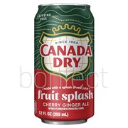 Canada Dry Fruit Splash Cherry Ginger Ale Can 355ml  12 Pack