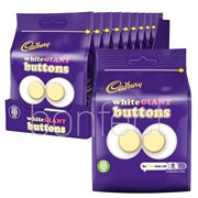 Cadbury Bags White Buttons 85g  10 Pack