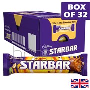 Cadbury Starbar Chocolate  Caramel  Peanut Bar 50g  32 Pack