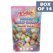 Hisnack Freeze Dried Candy Fruit Puff 80g  14 Pack