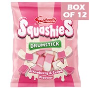 Swizzels Drumstick Squashies Strawberry  Cream 140g  12 Pack