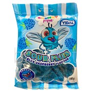 Chunky Funkeez Sour Flies Blue Raspberry Bag 140g  12 Pack