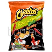 Cheetos Flamin Hot Limon Crunchy Cheese Flavoured Snacks Bag 226g  10 Pack