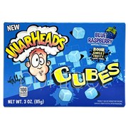 Warheads Cubes Sour Fruity Chewy Candy Blue Raspberry Movie Theater Box 85g  12 Pack