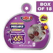 Kapri Peelable Gummy Grape 73g  18 Pack