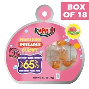 Kapri Peelable Gummy Peach 73g  18 Pack