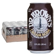 Dr Brown Cream Soda Can 355ml  24 Pack