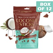 Milk Chocolate Covered Dried Coconut Sticks 100g  12 Pack