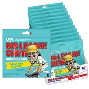 Big League Chew Triple Play Tropical Chewing Gum Pouch 60g  12 Pack