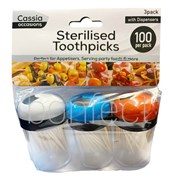 Bamboo Toothpicks 100 Pieces  3 Pack