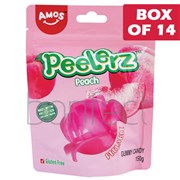 Amos Peelerz Gummy Peach Bag 150g  14 Pack