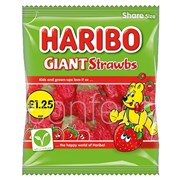 Haribo Giants Strawbs Bag 140g  12 Pack