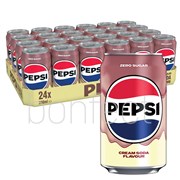 Pepsi Cream Soda Zero Sugar Can 330ml  24 Pack