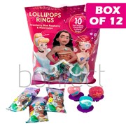  Disney Princess Lollipop Rings Bag 120g  12 Pack