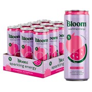 Bloom Sparkling Energy Drink Strawberry Watermelon 355ml  12 Pack