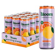 Bloom Sparkling Energy Drink Juicy Orange 355ml  12 Pack