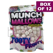 Munch Mallows Sweet  Crunchy Tutti Frooty Family Size 200g  12 Pack
