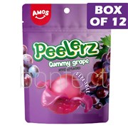 Amos Peelerz Grape Bag 150g  12 Pack
